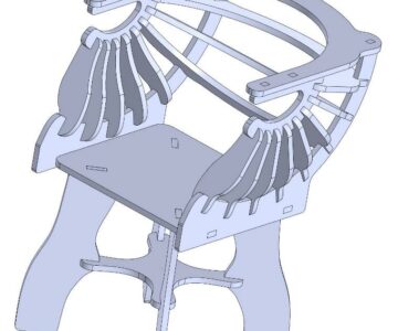 3D модель Стул для уличных кафе и ресторанов