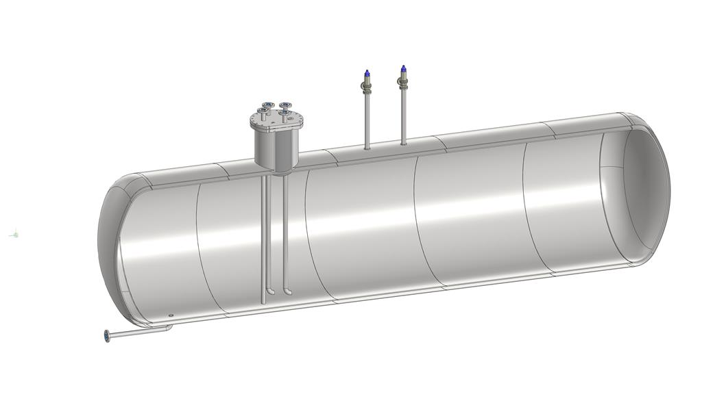 3D модель Резервуар для сжиженных углеводородных СУГ 20 м3