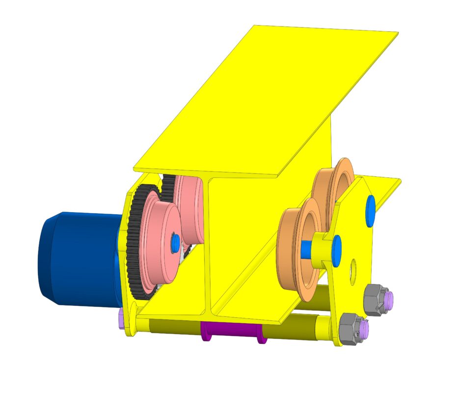3D модель Тележка талевая от 0,5т до 12,5т