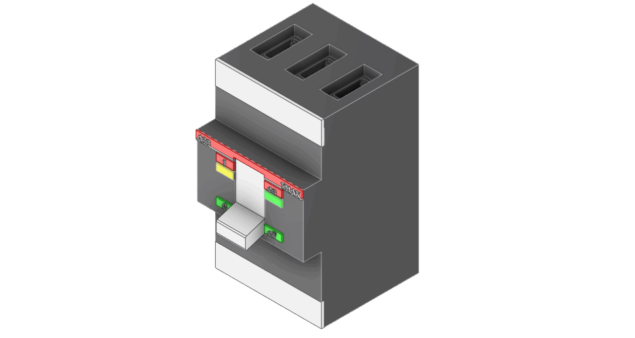 3D модель Автоматический выключатель  ABB Tmax T1 до 100A