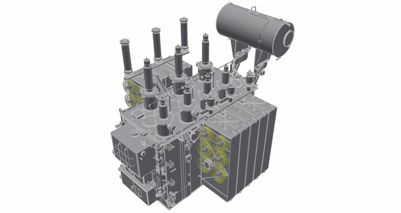 3D модель Трансформатор силовой 110/35/10 кВ