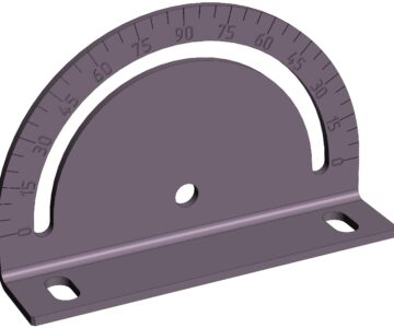 3D модель Параметрическая модель транспортира (листовая деталь).