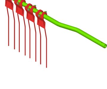 3D модель Модернизация роторного устройства граблей-ворошилки ГВР-630