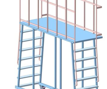 3D модель Вышка перекатная 2600х1000хх2200 мм