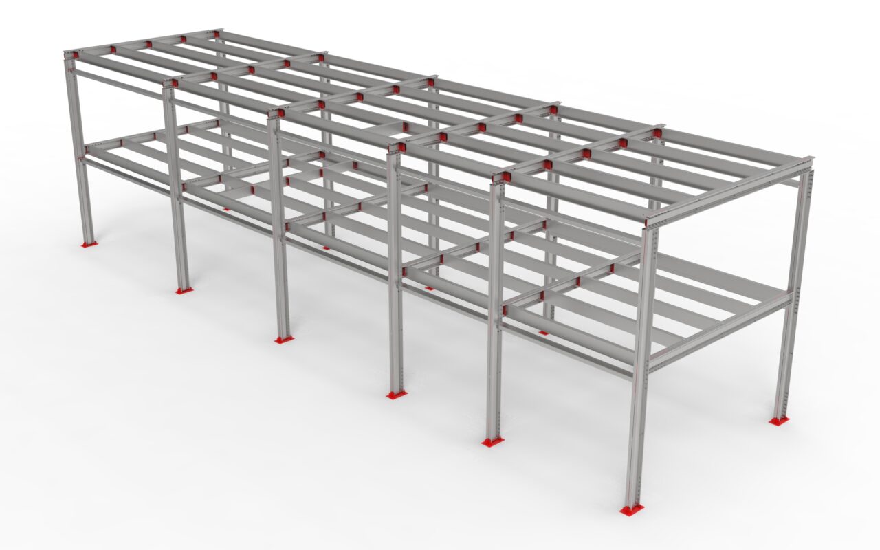 3D модель Металлоконструкция офисного помещения из ЛСТК