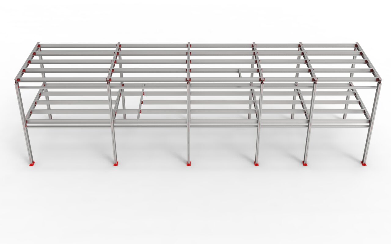 3D модель Металлоконструкция офисного помещения из ЛСТК