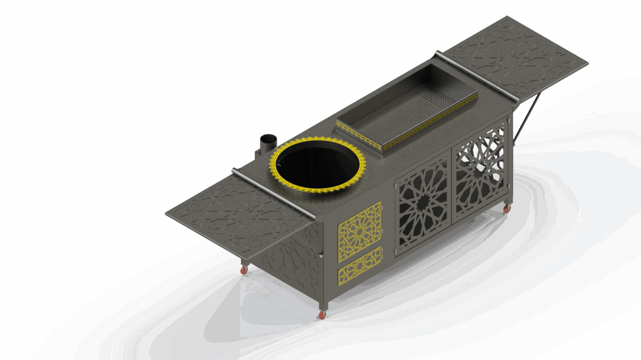 3D модель Учак с мангалом