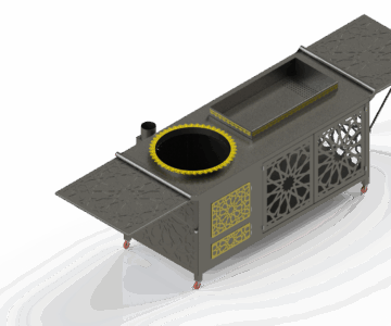 3D модель Учак с мангалом