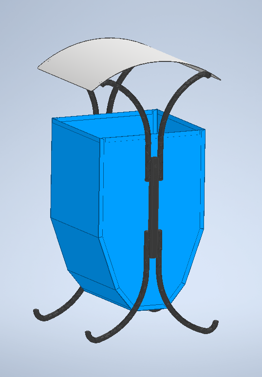 3D модель Урна для мусора с устройством поворота