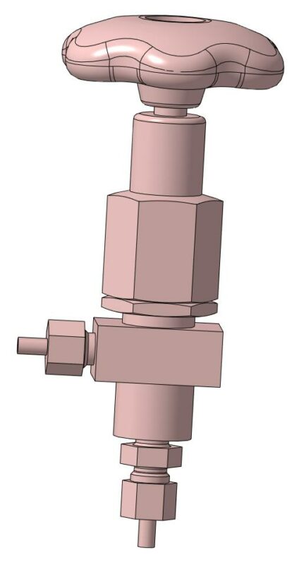 3D модель Вентиль Т100 ОСТ 92-0127-70