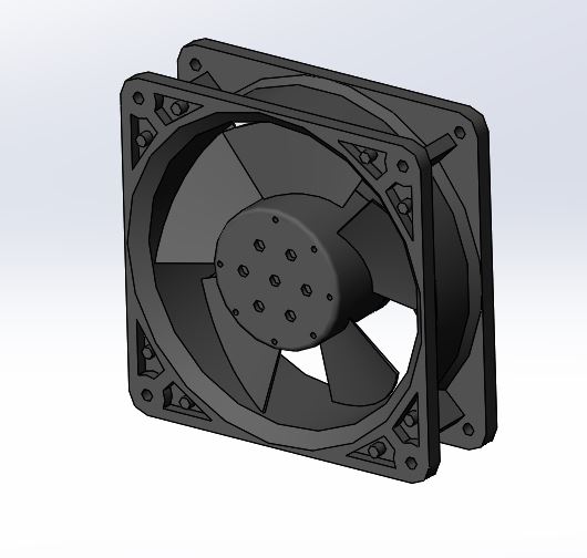 3D модель Вентилятор 120х120 Ebm-papst 4188 NGX