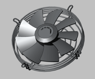 3D модель Вентилятор осевой YWF 2Е-250S Weiguang