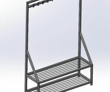 3D модель Сварная вешалка 1200х400х1850 мм