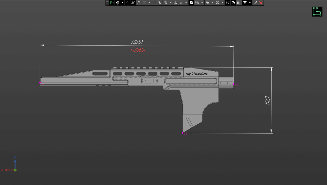3D модель Страйкбол Standalone платформа для TAGinn M203MT