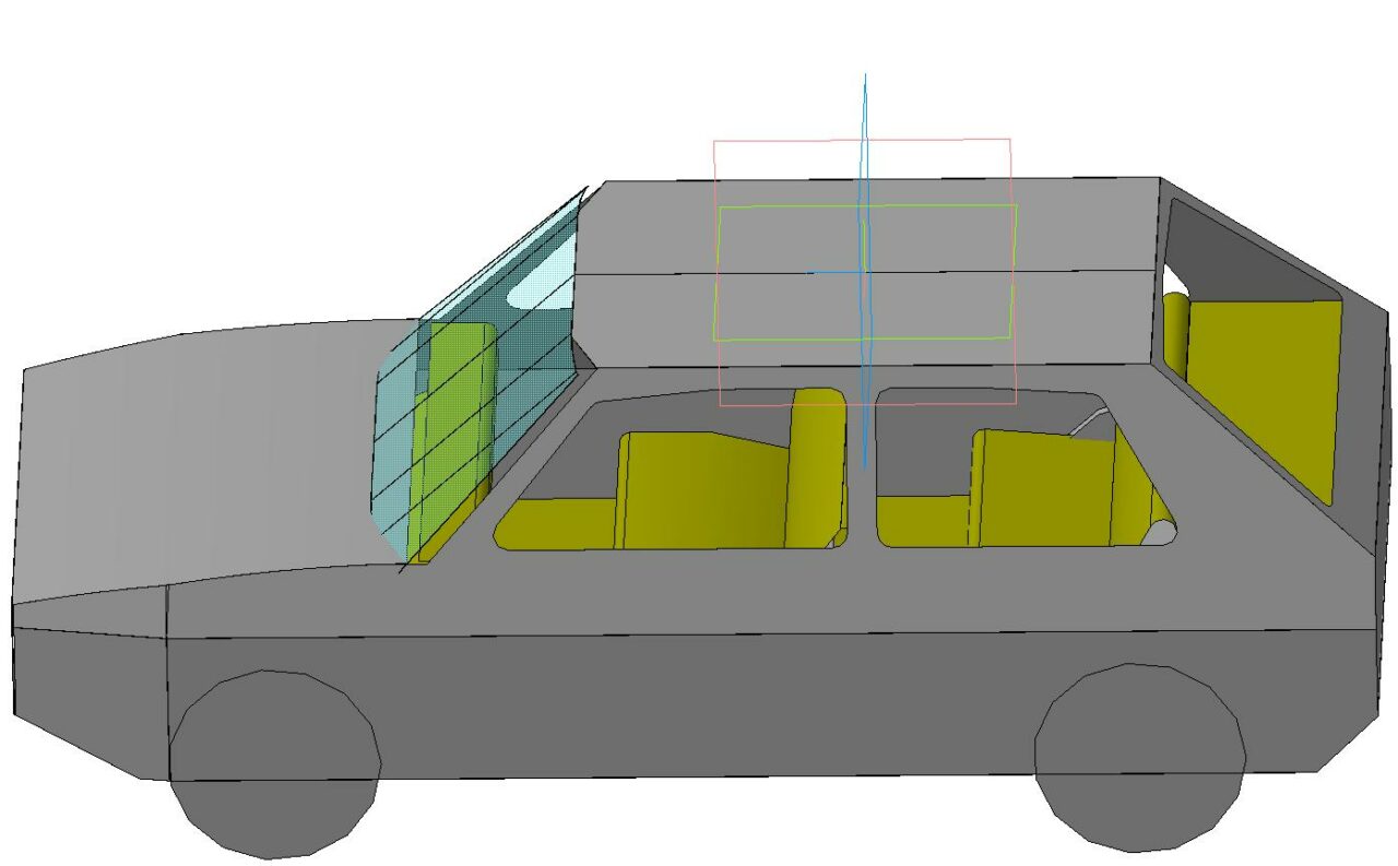 3D модель Настольная модель Фольксваген-Гольф 2 из бумаги и картона