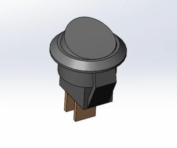 3D модель Выключатель клавишный KCD5-101 и с подсветкой (RWB-214)