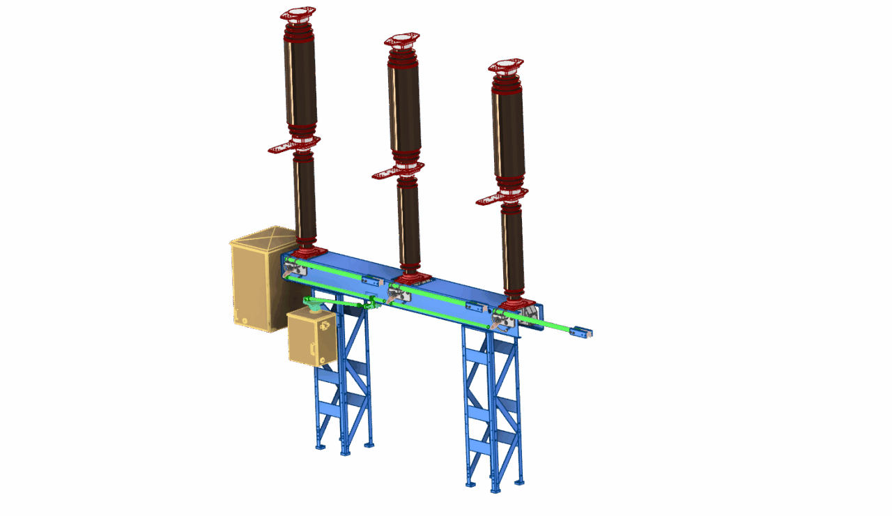 3D модель Выключатель колонковый элегазовый LTB 145D-1B 110 кВ