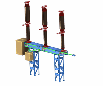 3D модель Выключатель колонковый элегазовый LTB 145D-1B 110 кВ