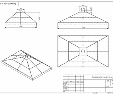 3D модель Модель вытяжного зонта 3000х4800х1200