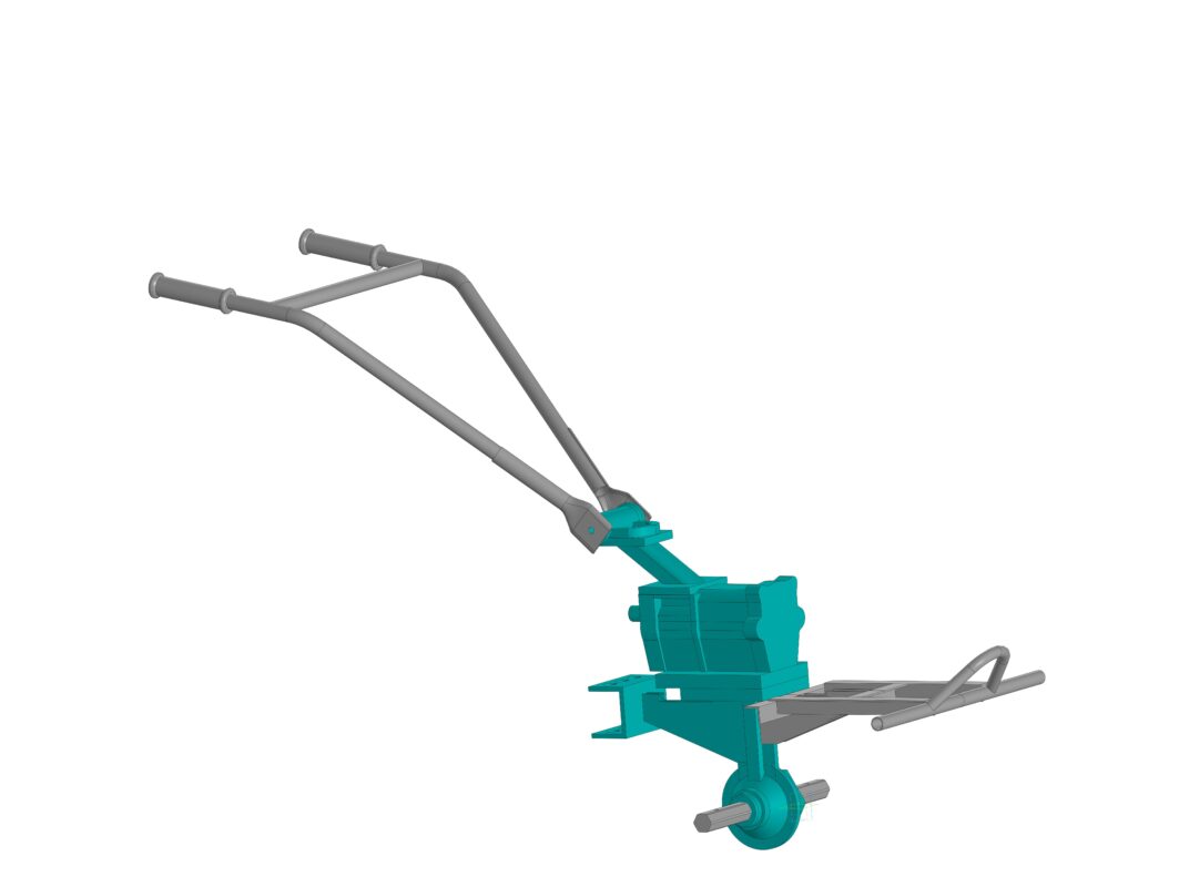 3D модель Габаритный макет мотоблока шестигранным валом 32мм