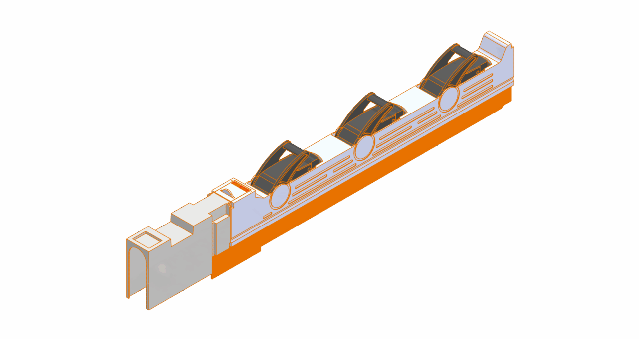 3D модель Выключатель-рубильник с предохранителями XLBM00 1P DIN LONG COVER