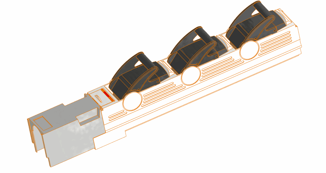 3D модель Рубильник с предохранителями ABB XLBM123 1P DIN M12