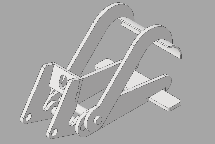 3D модель Зацеп телеги