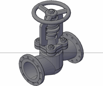 3D модель 3D модель задвижки DN200
