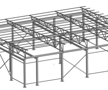 3D модель Каркас здания 13,5х12,0м