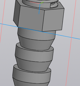 3D модель Штуцер прямой 8мм
