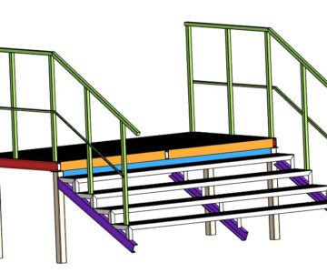 3D модель Крыльцо металлоконструкция