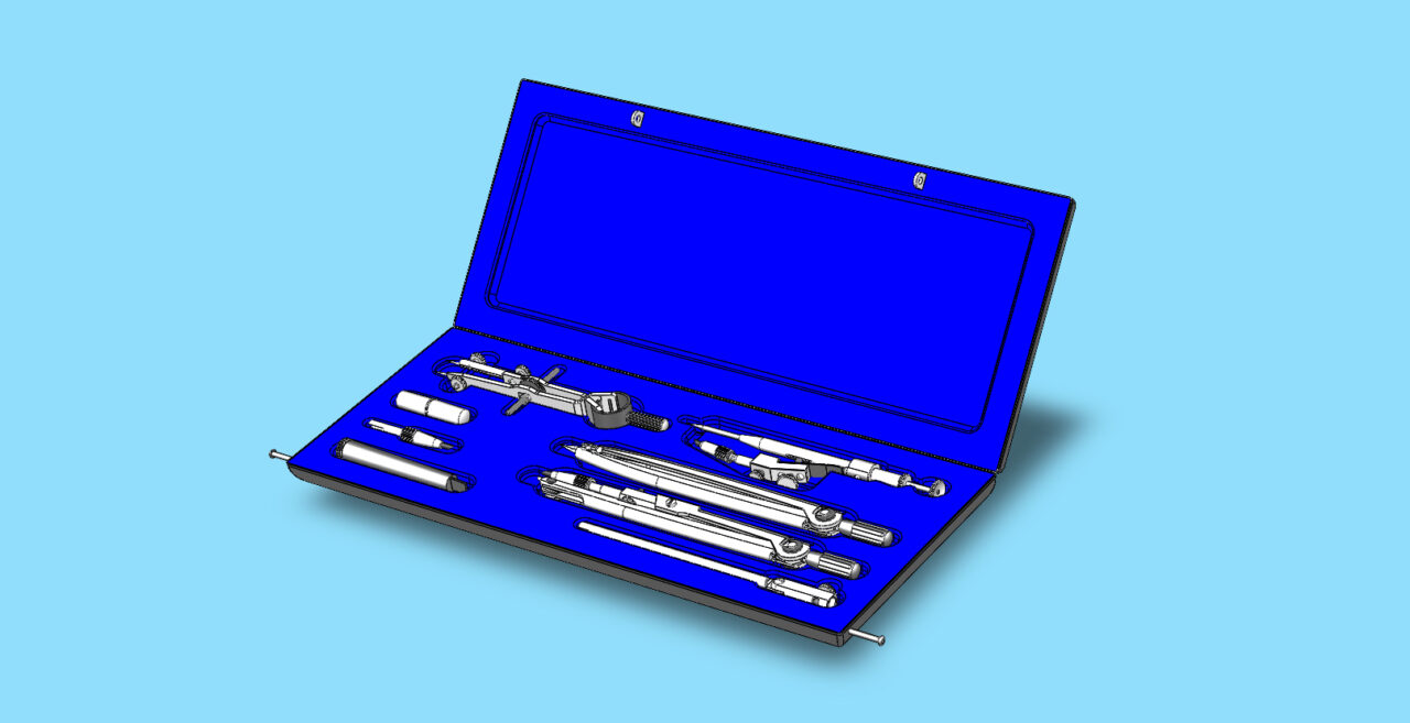 3D модель Готовальня конструкторская