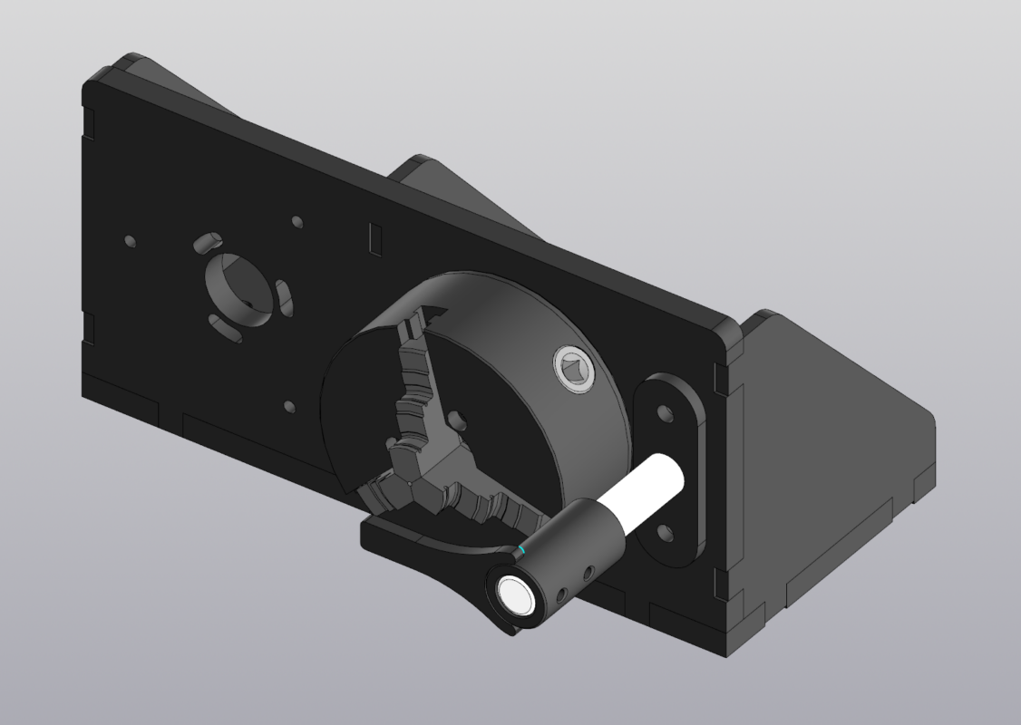 3D модель Приспособление для фрезеровки пальцев на токарном станке