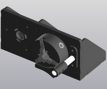 3D модель Приспособление для фрезеровки пальцев на токарном станке