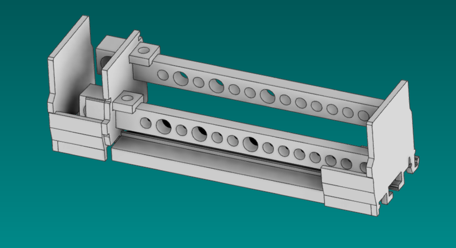 3D модель Двухполюсна колодка nVent Eriflex BD 100125AL 14 виходов