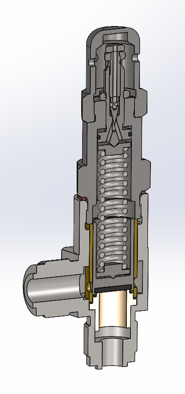 3D модель Клапан предохранительный 17с11нж Ду 25