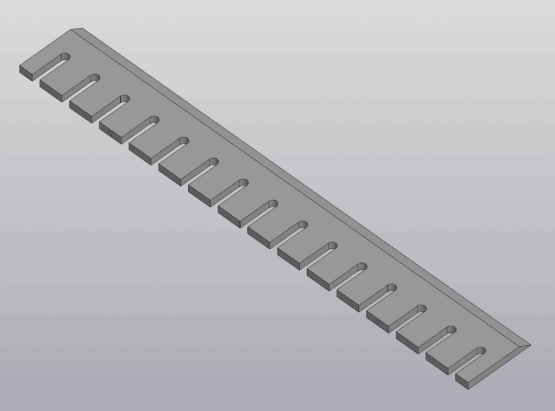 3D модель Нож и контрнож "Рубительная машина Raute ТР 1020-1300"