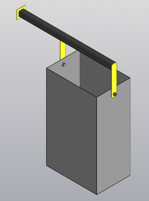 3D модель Урна уличная 300х200х500 мм.