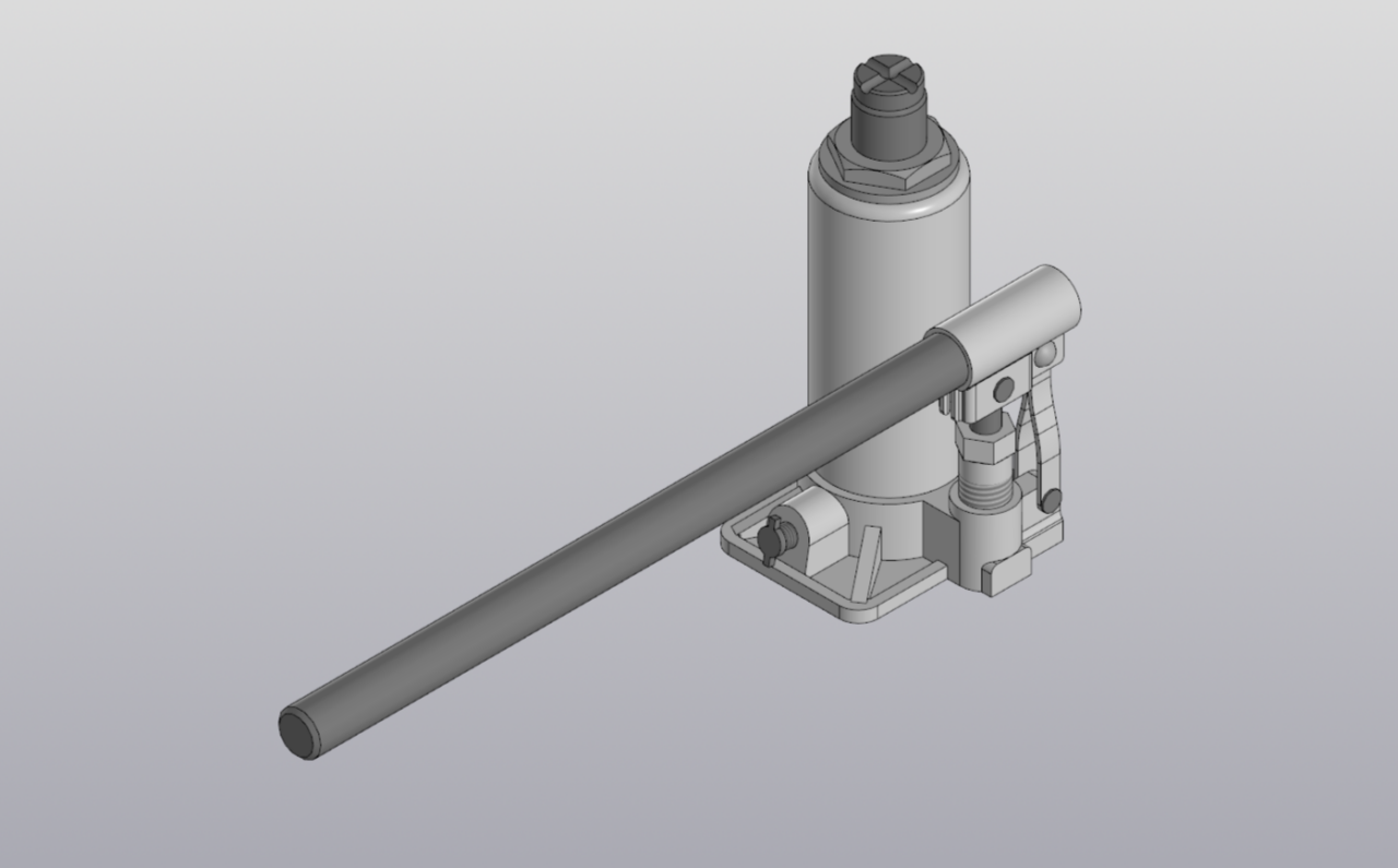 3D модель Домкрат гидравлический бутылочный "Титан" г/п 4 т