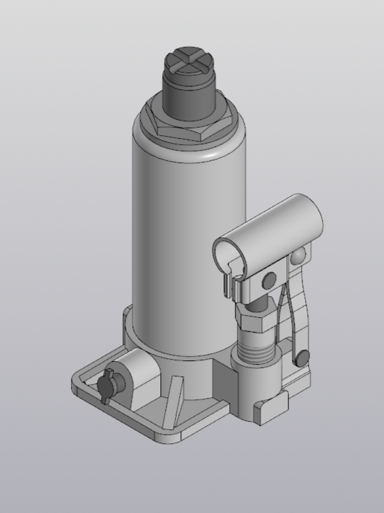 3D модель Домкрат гидравлический бутылочный "Титан" г/п 4 т
