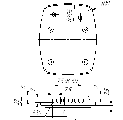 3D модель Штамп пробивной для  девяти отверстий в детали