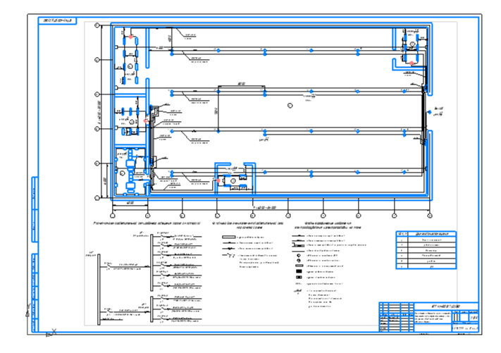 Чертеж Разработка проекта осветительной установки гаража с мастерской и вспомогательных помещений