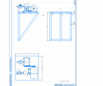 Чертеж Спроектировать ленточный конвейер, привод барабана которого состоит из электродвигателя, клиноремённой передачи, одноступенчатого червячного редуктора и упругой втулочно-пальцевой муфты (Вариант 13)