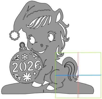 3D модель Лошадь символ 2026