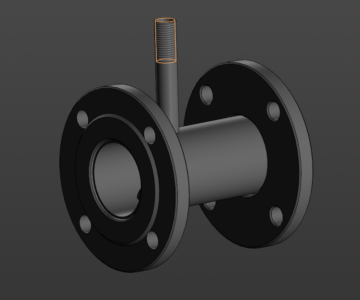 3D модель Смеситель статический вихревой СМВ 65Н (DN 65 PN 10)