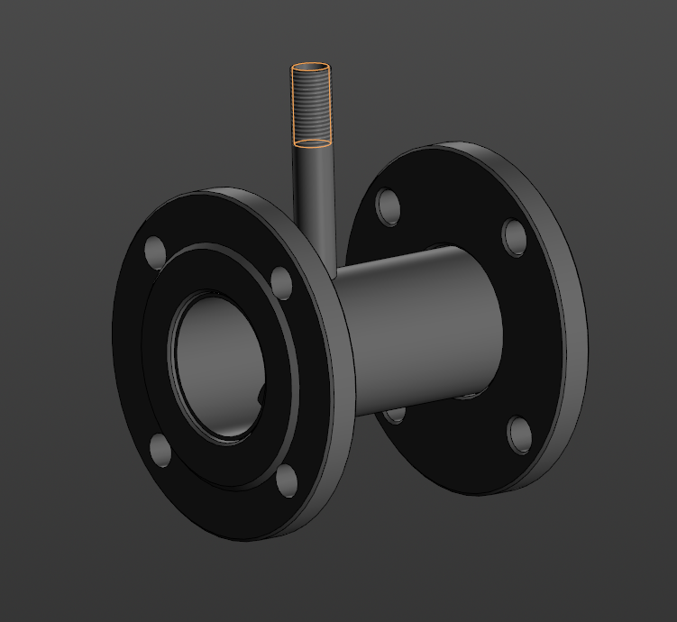 3D модель Смеситель статический вихревой СМВ 65Н (DN 65 PN 10)