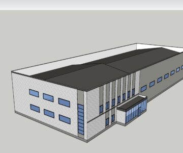 3D модель Спортивный комплекс 22х60 м