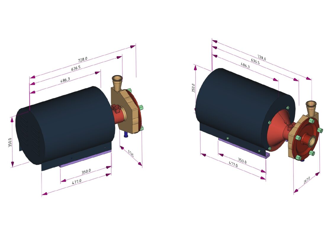 3D модель Смеситель сдвига Fristam GA P25064AFP742 65X50 TCL 5.5KW