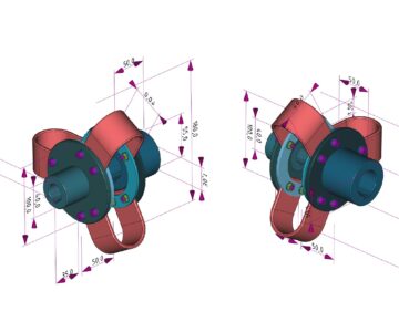 3D модель Лепестковая полумуфта для вибростенда