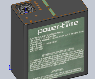 3D модель Аккумуляторная батарея PTO-2590 PowerTime
